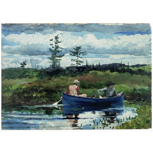Impression d'art Homer Le bateau bleu toile pour habiller un grand mur vide blanc