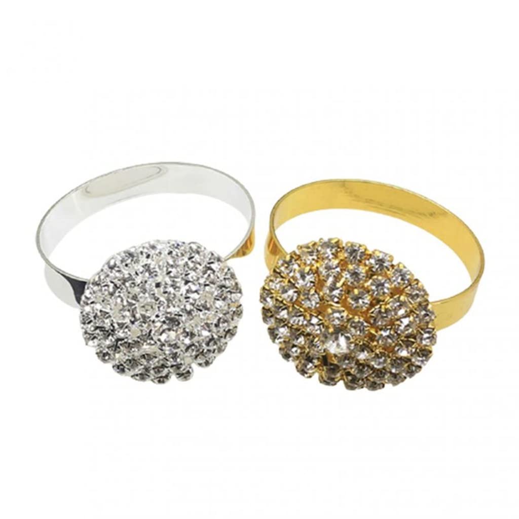 Anillos de Hebilla de servilleta de decoración de aleación de Zinc para West Dinner Table Home Kitchen Wedding Party (Muestra la Imagen Plateada)