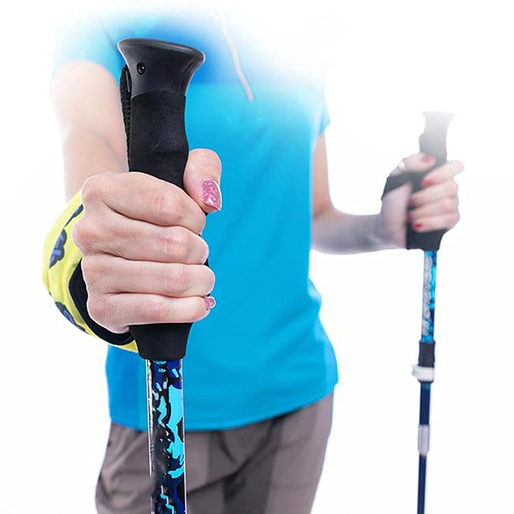 Bastones de Trekking para Caminar, Bastones de Trekking de Carbono Plegables ultraligeros Bastones de Senderismo de Cinco Secciones para Exteriores para mochileros Camping Adventure