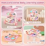 CUTE STONE Baby Walker for Girls, 2 in 1 Sit to Stand Learning Walker and Activity Center, Learning to Walk, Early Push Walking Toys for Toddler Infant - Image 3