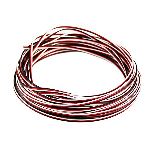 OliYin 50 Feet 22awg Servo Cable 3p Line For Futaba JR RC Servo Hobby Model Aircraft Model Wiring 60 corex0.08mm
