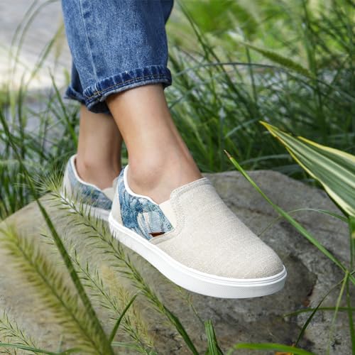 STQ Wide Toe Box Slip On Shoes for Women | Business Casual Shoes for Women Trendy Fashion Sneakers Lightweight Loafers Shoes 7