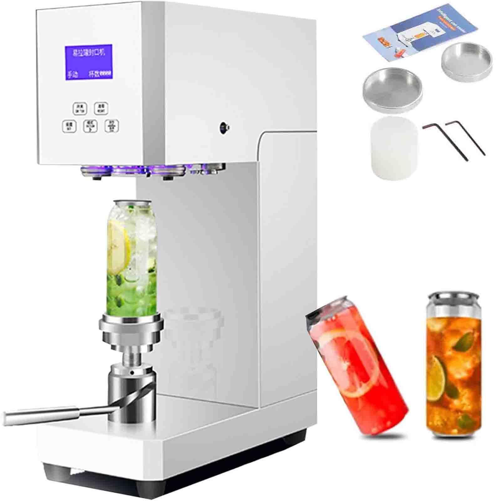 AYCDL Commercial Can Sealer Machine with LED Display for Fast Sealing of Aluminum Cans and Bottles in Cafes and Shops,A