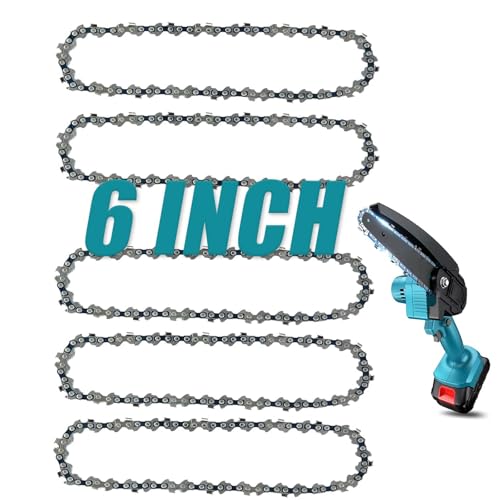 6 Inch Chainsaw Chain, 5 Pieces Replacement Chains for...