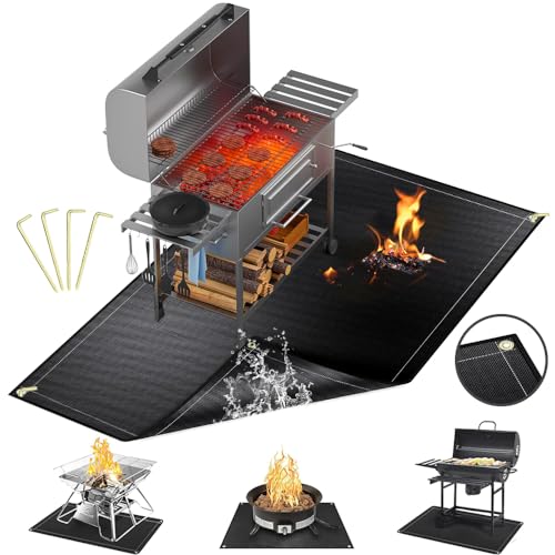 Grillmatte Bodenschutz 120cm Rund - Hitzebeständig Bis 2000°C