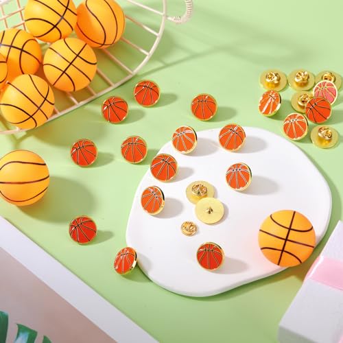 Image of Tondiamo 24Pcs Sports Lapel Pin for Team Gift 3 /4 inch Brooch Decor