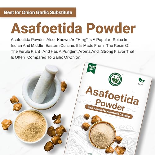 AYUSHKA ORGANIC Asafoetida Powder | Hing Spice, Asafetida, 8.8 Oz Healthy Digestive Aid, Best for Onion & Garlic Substitute - image 7