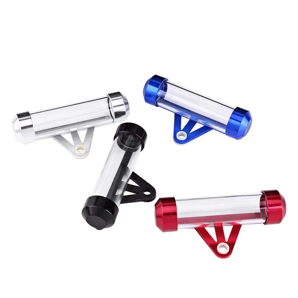 Tubo de impuestos de Motocicleta, Tubo de Disco de impuestos de Motocicleta Impermeable Universal Tubo de Disco de impuestos Seguro de Motocicleta Marco de Soporte cilíndrico(Rojo)