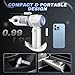 SakerPlus Car Vacuum Portable Cordless, 3-in-1 Hand Held Mini Vacuum Cleaner 17500PA High Power, Handheld Vacuum & Air Duster for Suction, Blowing, Inflating & Deflating, Ideal for Car Home Office