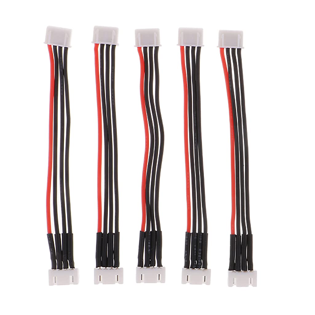 JST-XH 2S Cable de extensión de enchufe de equilibrio de 200 mm, 5 unidades para carga de equilibrio de batería LiPo 22 AWG, silicona JST-XH 2S Cable de extensión de enchufe de equilibrio de 200 mm, 5 unidades para carga de equilibrio de batería LiPo 22 AWG, silicona