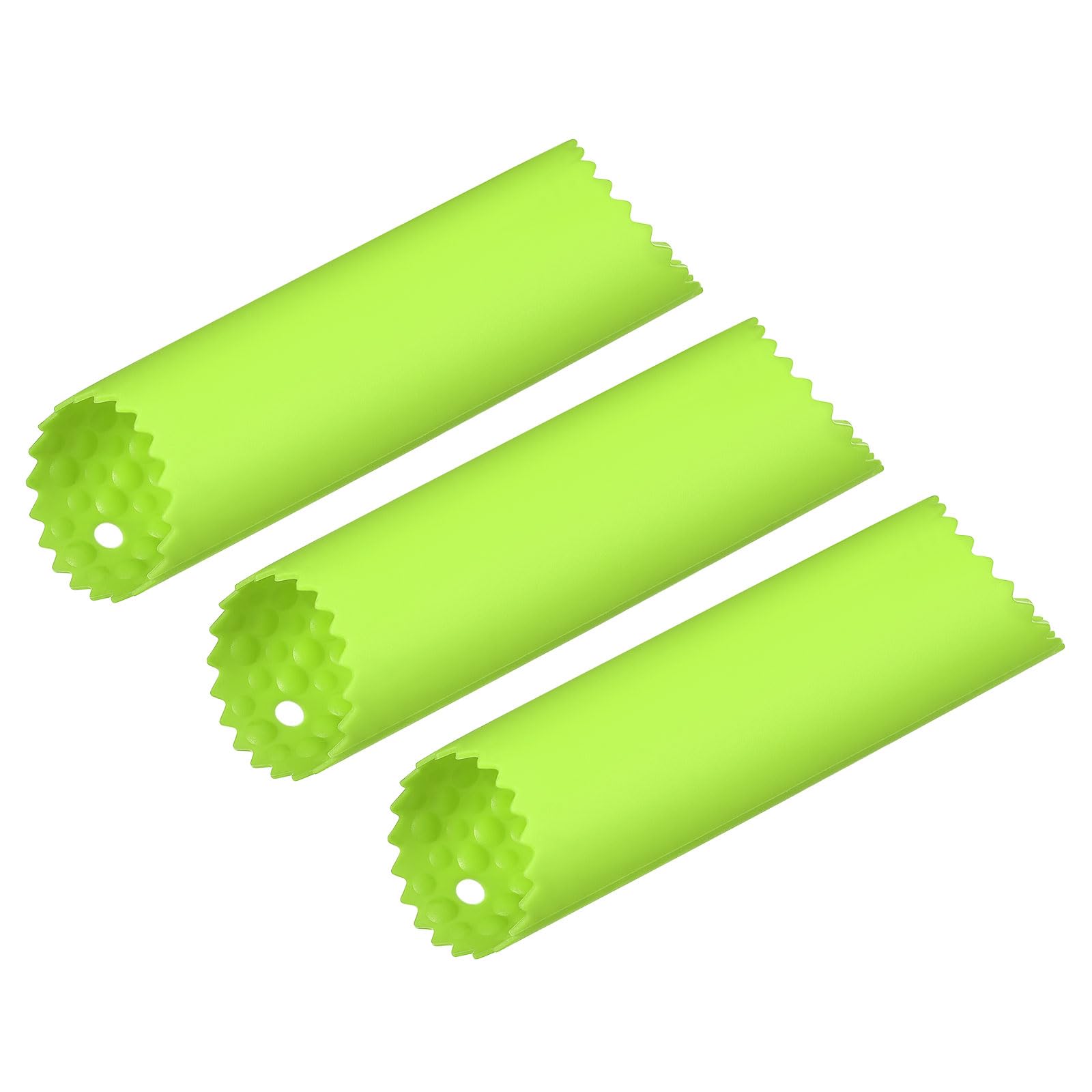 uxcell 3Pcs Garlic Peeler, Silicone Garlic Roller Tube Vegetable Skin Remover for Kitchen Peeling Tool Supplies, Green