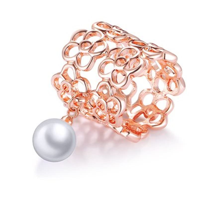Image of 123Arts 6pcs Women Scarf Rings Fashion Faux Pearl Rhinestone Buckle Clips