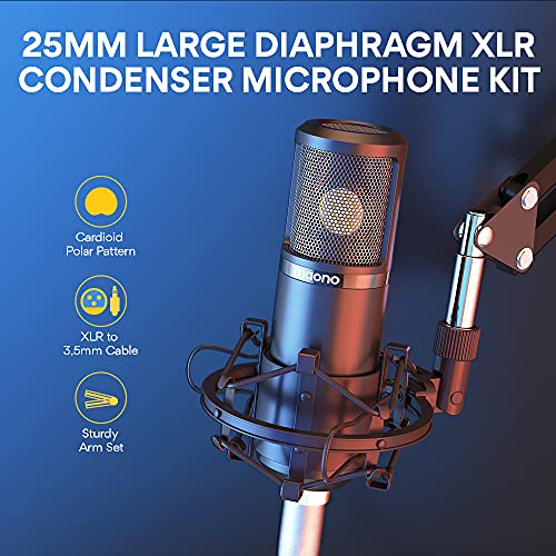 MAONO-Podcast-Equipment-Bundle-Audio-mixer-All-in-One-Podcast-Production-Studio-with-35mm-Microphone-for-Live-Streaming-Podcast-Recording-PC-Smartphone-DJ-MaonoCaster-Lite-AU-AM200-S6-Black