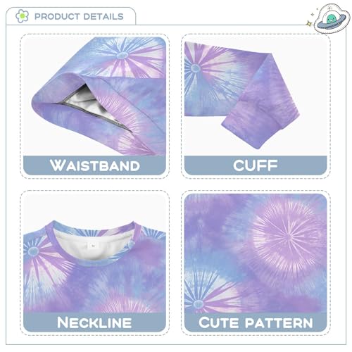 Wudan Purple Pattern Little Girls Hooded Sweatshirt Long Sleeve Kids Hoodies Boys3