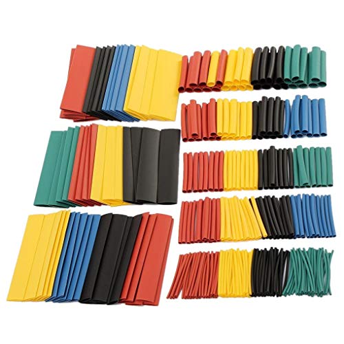 328PCS 2: 1 de poliolefina Surtido termorretráctiles Tubo de conexión arrollada Cable Aislado Juego de Tubos manguitosMengonee Cover