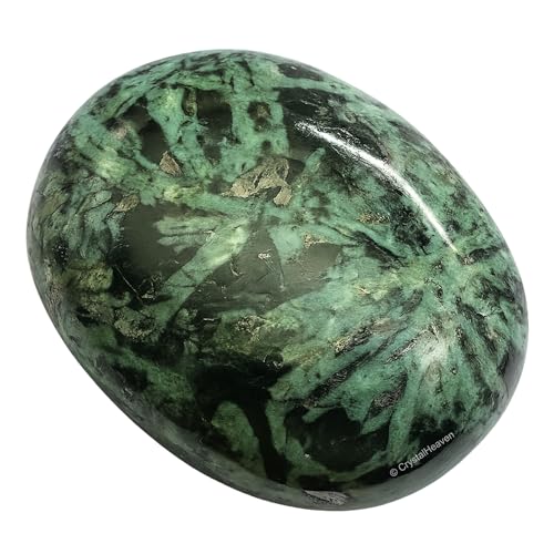 Image of Flower Stone Crystal Palm Pebbles Stones for Anxiety Stress Relief Massage - AAA Grade Original Healing Gemstone Agate Palm Stone for Yoga Meditation Spiritual Reiki Feng Shui