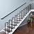 5FT Black Iron Hand Railing, Sturdy Safety Staircase Handrails Wall Mount, 500lbs Load Capacity Industrial Iron Railing Pipe Handrail for Indoor Stairs, Outdoor Deck Loft Porch, Non-Slip and Rust