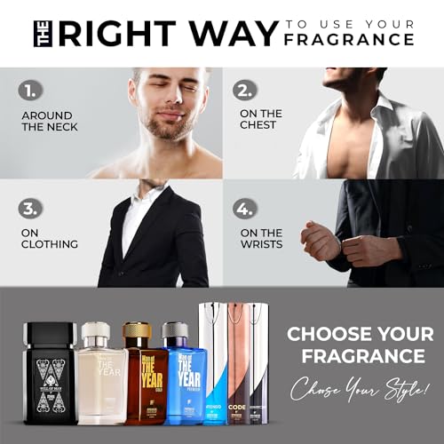 Image of French Factor Man Of The Year Gold Perfume For Man Long Lasting Eau De Parfum With Woody Notes Gift For Boys (Pack Of 1, 100ml)