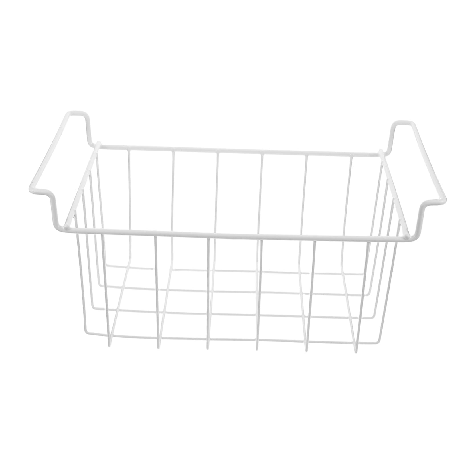 Cesta de Congelador Horizontal de Hierro Blanco para Cocina