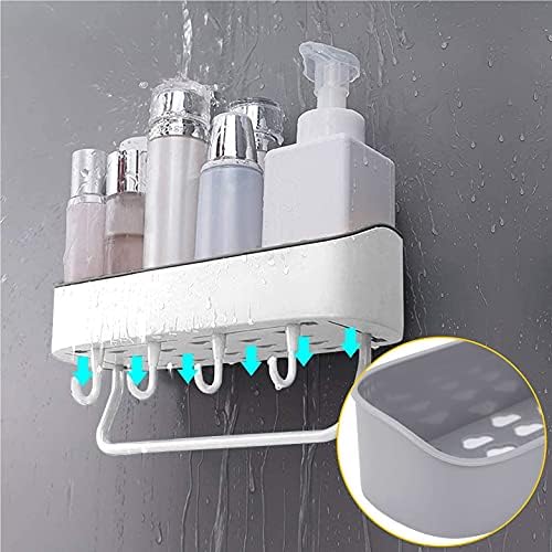 SLEEC Shower Wall Shelf Bathroom Basket Shelves Bathroom Shelf Shower Caddy Bathroom Caddy Bathroom Organiser No Drilling Shower Storage Corner Baskets Shower Caddy Shower Basket (PACK OF 1)