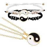 ♥El regalo perfecto: el collar pulsera Tai Chi Yin Yang se deriva de la cultura taoísta china y describe dos fuerzas fundamentales opuestas y complementarias en todas las cosas. Es el mejor regalo para cumpleaños, aniversarios, vacaciones, Navidad, San Valentín y cualquier otra ocasión.