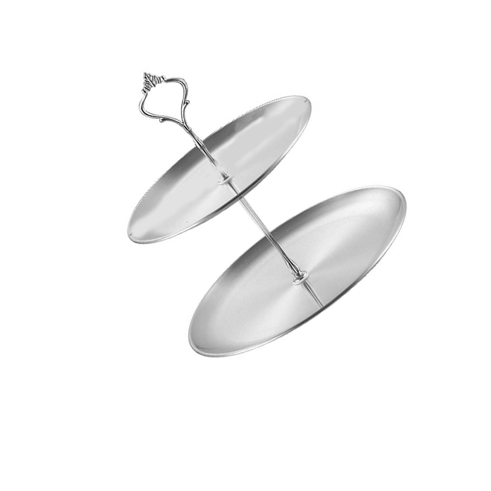 Stainless Steel Multi-layer Salad Fruit Tray Rustproof Snacks Dishwasher Safe for Home Outdoor Use Rustproof Stainless Steel Serving
