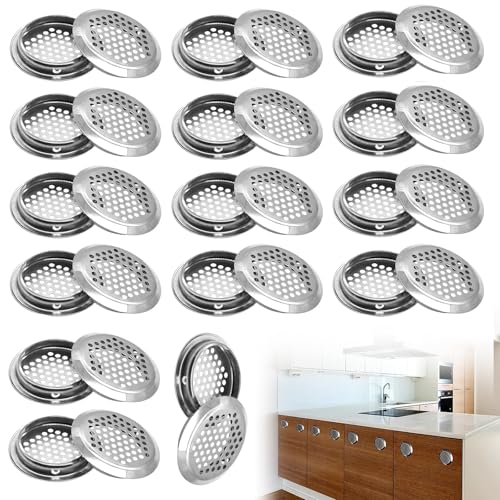 JOZMMZEOOA 30 Stücke Lüftungsgitter Rund 53mm Belüftungsgitter Edelstahl Runde Lüftungsöffnung,für Schrank Kleiderschrank Schuhschränke Bücherregale Bad Auspuffventilator Abdeckung JOZMMZEOOA 30 Stücke Lüftungsgitter Rund 53mm Belüftungsgitter Edelstahl Runde Lüftungsöffnung,für Schrank Kleiderschrank Schuhschränke Bücherregale Bad Auspuffventilator Abdeckung