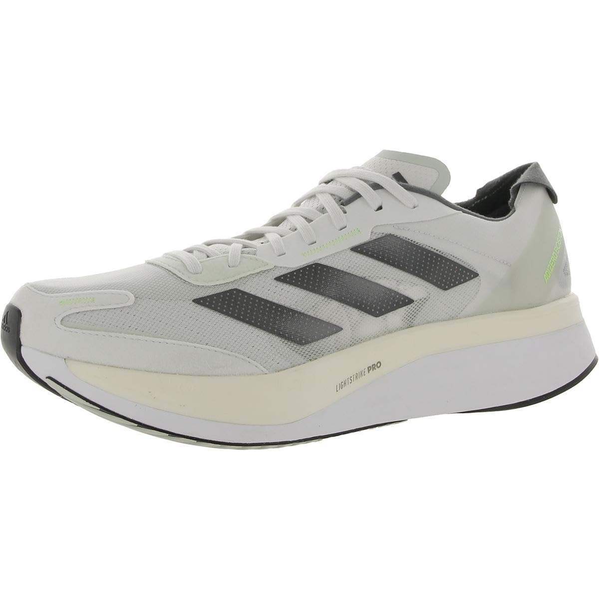 adidas Adizero Boston 11 Crystal White/Night Metallic/Linen Green 11.5 D (M)