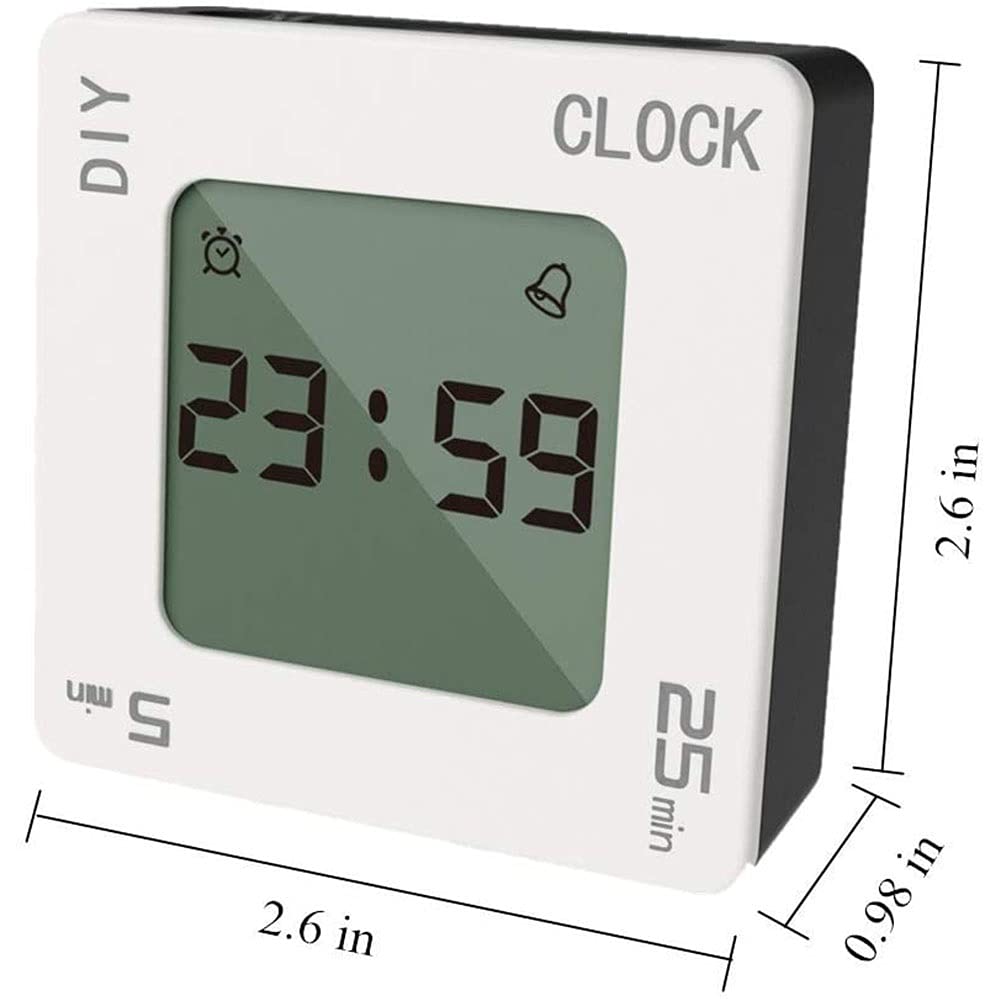 2Pcs Digital Cuisine Timer Flip Modifier la Fonc Compte à rebours Minuterie Gestion du Temps avec Une Alarme Forte for la Cuisine et la Cuisson des Sports de Classe
