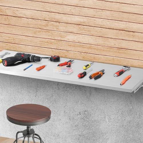 Table pliante murale en acier inoxydable 304 compacte de 60x25 cm - 5