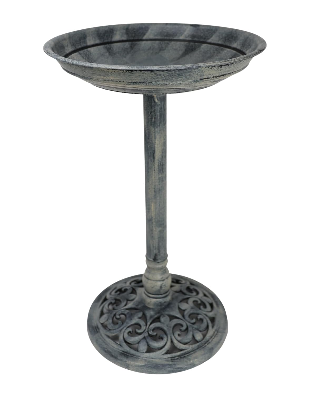 DIVCHI Bird Bath for Garden Freestanding Birdbaths Wild Birds Baths Feeder Bowl Pedestal Birdbath for Outdoors Patio Yard & Lawn Décor (Grey Classic Bird Bath)