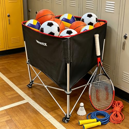 Large-Capacity-Ball-Storage-Rolling-Volleyball-Cart-Collapsible-Ball-Cart-with-Wheels-Outdoor-Ball-Storage-Sports-Equipment-Organizer-for-Volleyball-Basketball-Tennis