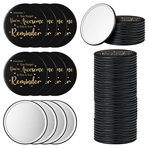 Hoolerry 24 Pcs Inspirational Compact Mirror Bulk for Women