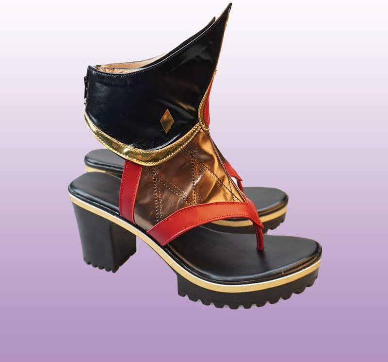 Miniatura 3 de Genshin Impact Kuki Shinobu - Zapatos de cosplay de anime para mujer, disfraz de juego de rol, piel sintética