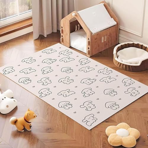 kxptso ペットマット 防水 洗える 大判 拭ける 滑り止め 犬 防水マット ペット 大判 床暖房対応 長方形 廊下 犬 カーペット 噛まない ハサミでカット可 防水 速乾 消臭 ペット カーペット 犬 四季通用 ペットシーツ 洗える ペット 防水シー