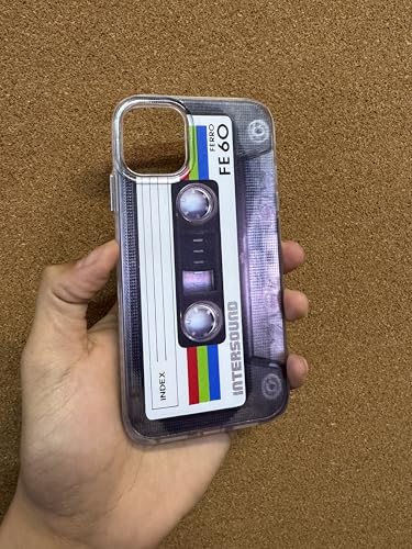 KIOMY 【Upgraded【3D Version】 Case for iPhone 13 Pro, 3D Effect Silver with Cassette Tape Design, Music Classic Retro 80’s Type IMD Laser Shockproof Silicone Protective Phone Cover Cool - Image 4