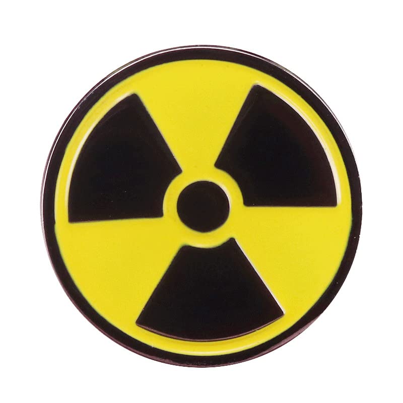 2pc Radioactive Radiation Symbol Badge Funny I'm Dangerous Enamel Pin Lovely Badge For Backpacks Denim Clothing Fashion Creative Accessories