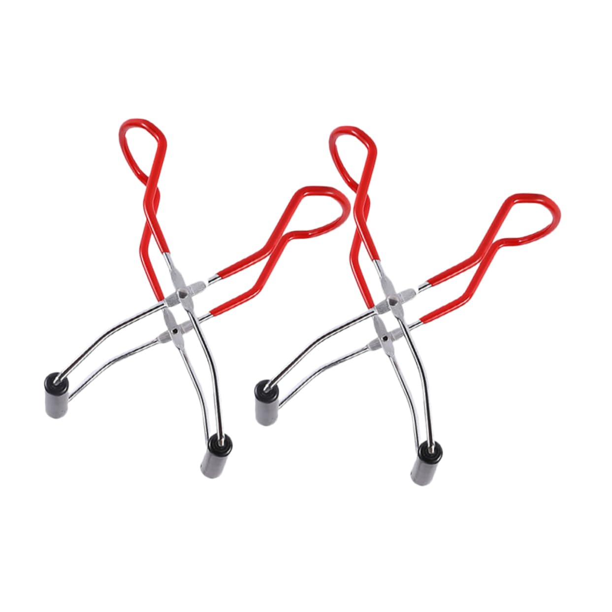 IMIKEYA 3 Ensembles Pince Cuisine Accessoires Accessoire Cuisine Pinces Cuisine Pince De Levage De Pot De Conserve Élévateur Anti-brûlure pour Bols Chauds Rouge 2 Pièces * 3