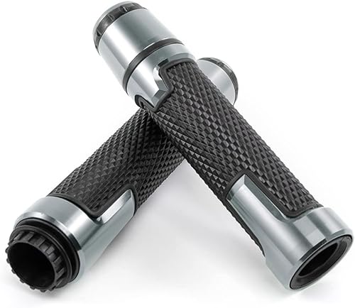 Miniatura 6 de Empuñaduras de mano de 78 pulgadas 0.866 in antideslizantes universales de aluminio y gel de goma para manillar para moto
