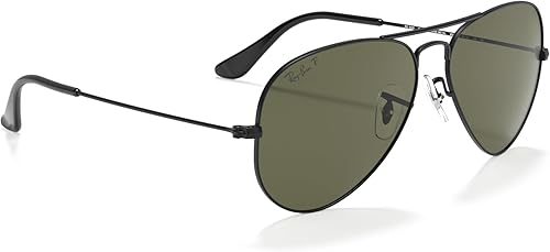 Vista 125 de Ray-Ban Rb3025 Classic Aviator - Lentes de sol clásicos de aviador Polarizado dorado/verde