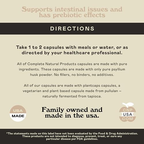 Complete Natural Products 15012 Pure Natural Whole Psyllium Husk Powder Capsules thumb #4