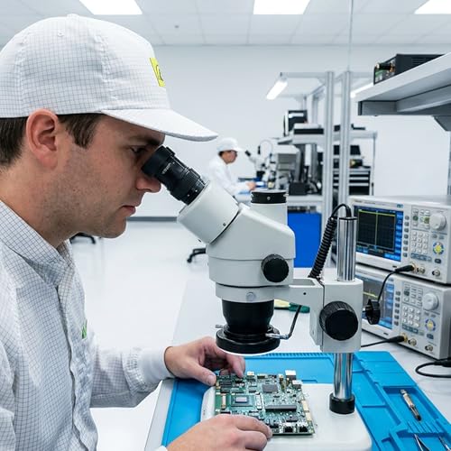 Image of Rojex Blue ESD Cleanroom Cap - Anti-Static, Unisex Headwear for Labs, Electronics, Assembly & Static-Sensitive Work - Polyester, Machine Washable
