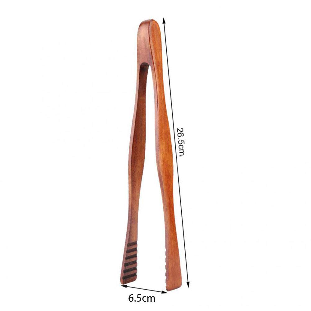 tooloflife 10 pz pinze da cucina, pinze in legno per tostapane, pinze da portata per cucina, campeggio, griglia, buffet, ristorante, ecc