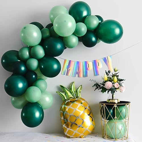 Voircoloria Dark Green Balloons, 66pack 12inch Green Latex Party Balloons for Birthday, Graduation, St. Patrick's Day, Christmas, Baby Shower, Dinosaur Party, Anniversary Party Decorations - 6