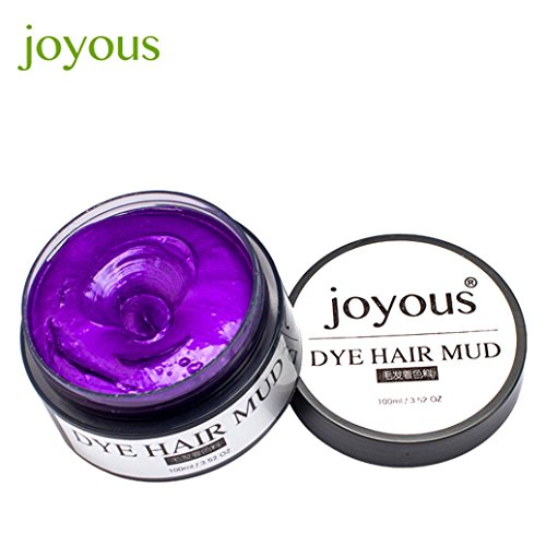 AMA(TM) Professional Instant Hair Dye Temporary Non-toxic Hair Spray Mud Cream (Purple)
