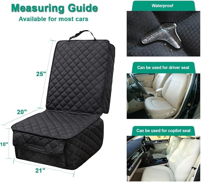 Image of Dog car seat Cover (Orange, Frount Car Seat Cover)