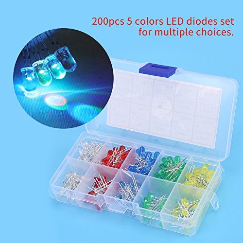 100 stks/partij 3mm 5mm LED Light Emitting Diode Kit Wit Groen Rood Blauw Geel Multicolor F3 Led Diode diverse Set(3MM-5MM-100pcs
