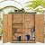 VINGLI Upgraded Outdoor Wooden Storage Shed, Extra Large Garden Shed Outside Tool Cabinet with 2 Safety Latches, Patio Storage Organizer for Garden Yard Lawn Equipment
