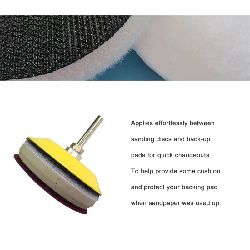 5PCS High Density Chamfering Hard Interface Pad 3 Inch 75mm Power Tools Accessories Hook and Loop