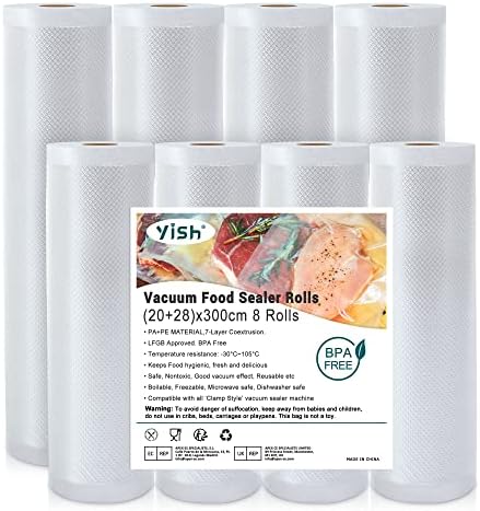 Rouleaux Sous Vide Aliments - Lot De 2 - 15 Cm X 600 Cm - Triple Couche PA+PE - Compatibles Machines Sous Vide